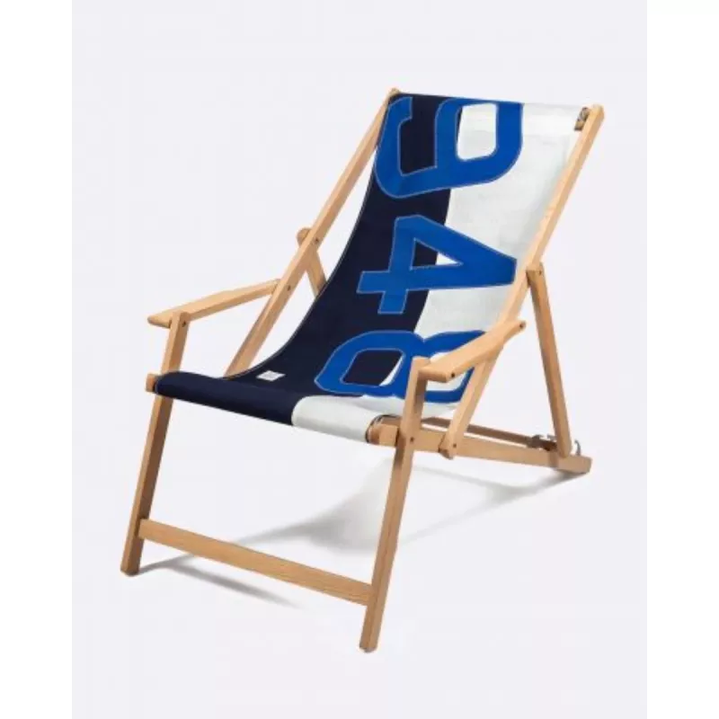 Solstol av segelduk – marinblå (Deckchair 948)