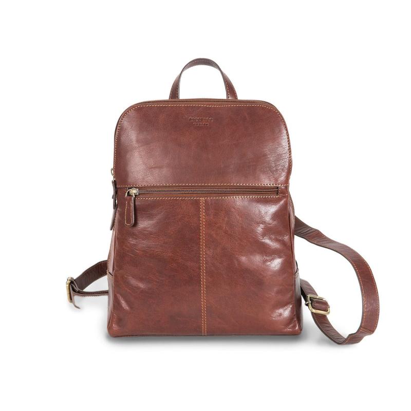 Leather City Backpack  Brandy