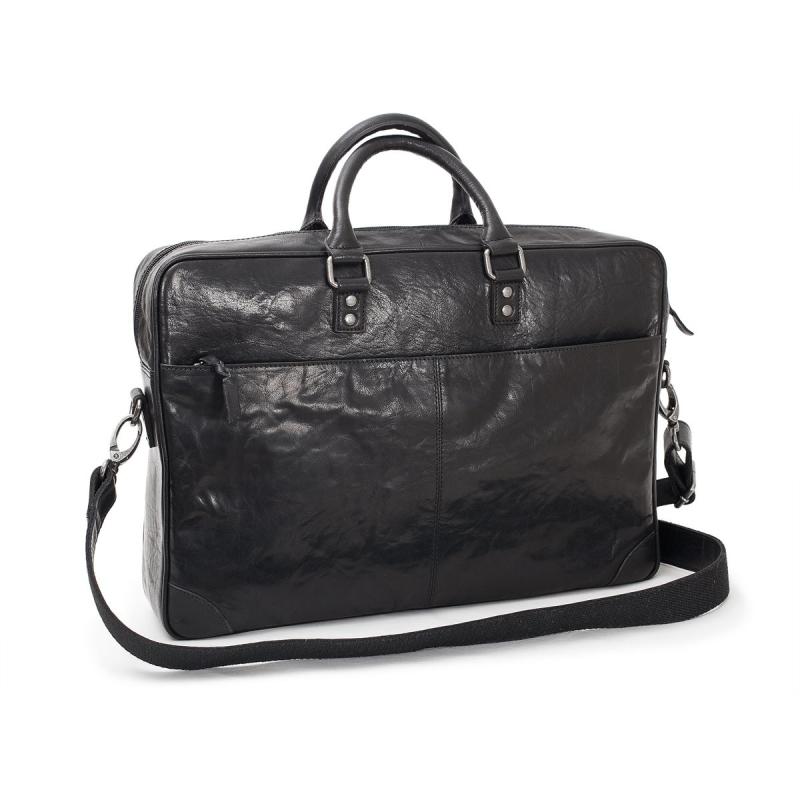 Leather Briefcase Soft 13 Black