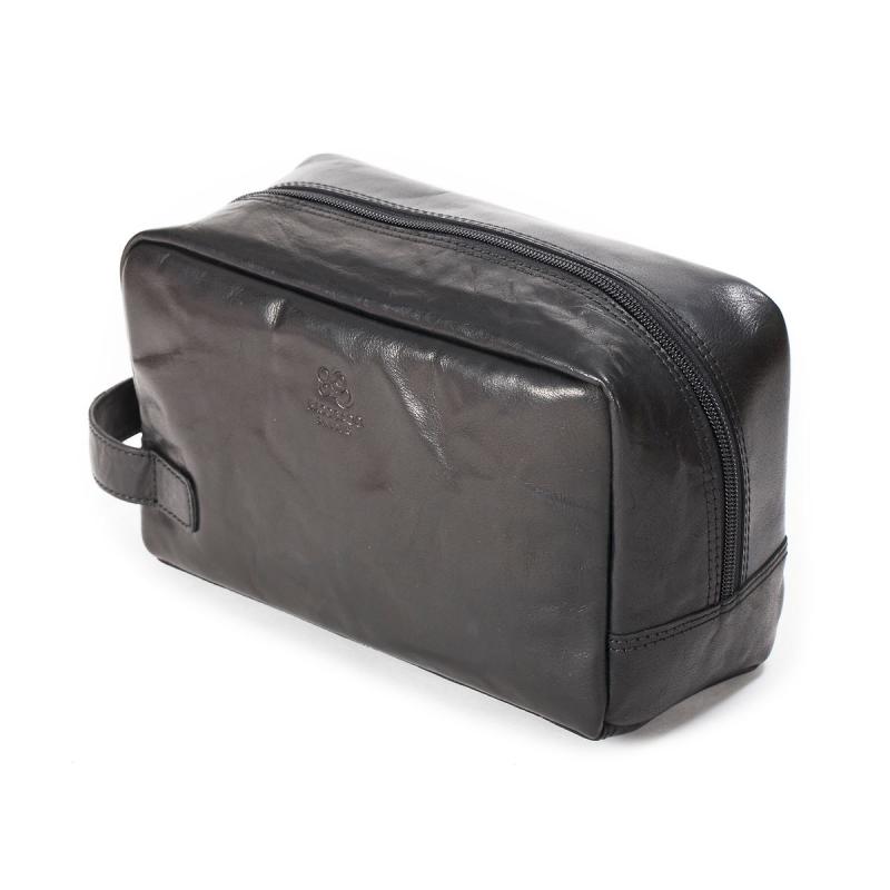 Leather Toiletry bag Box Black