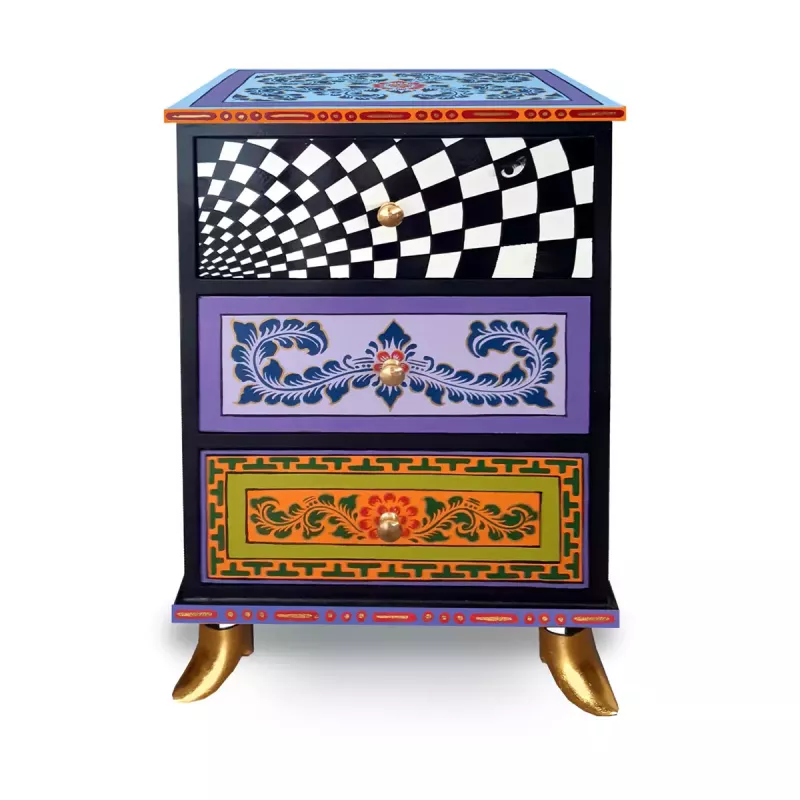 Toms Drag Ancona Blue Top Chest Of 3 Drawers 4581