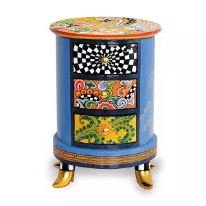 Toms Drag Chest Of 3 Drawers Round Top Orange 102169