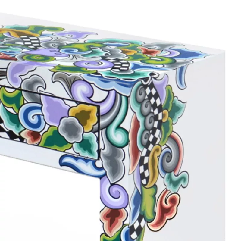 Toms Drag Console Table Silver Line 102167