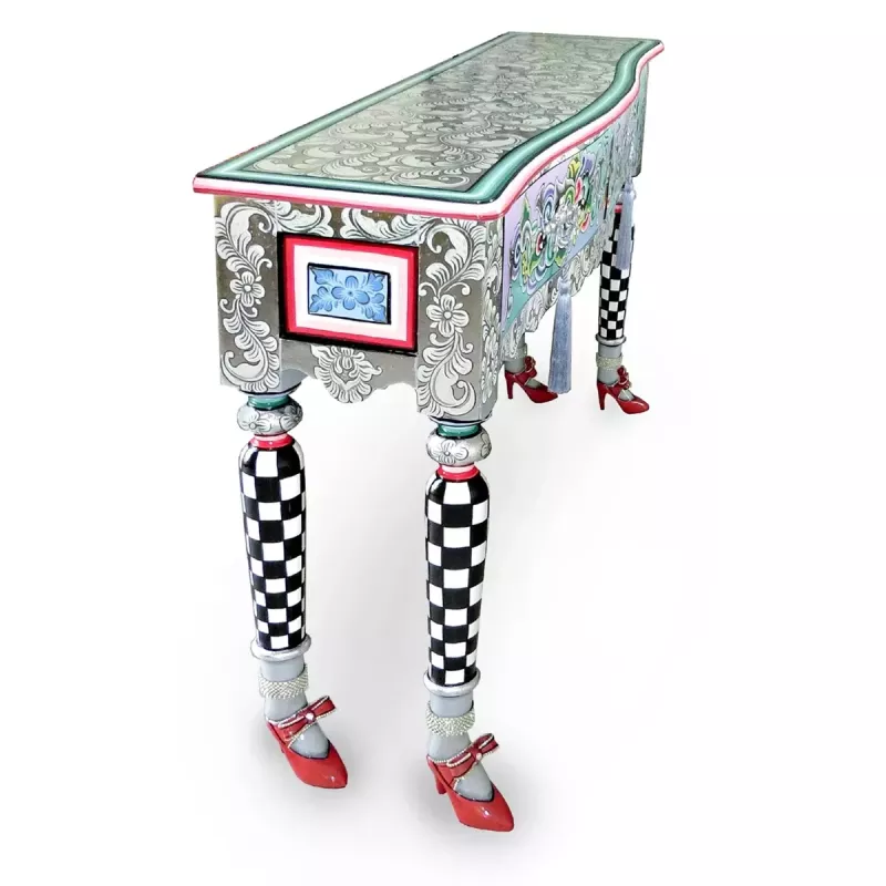 Toms Drag Console Table Versailles Silver Line 102186