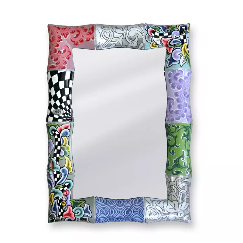 Toms Drag Mirror Bamboo Silver Line 102176