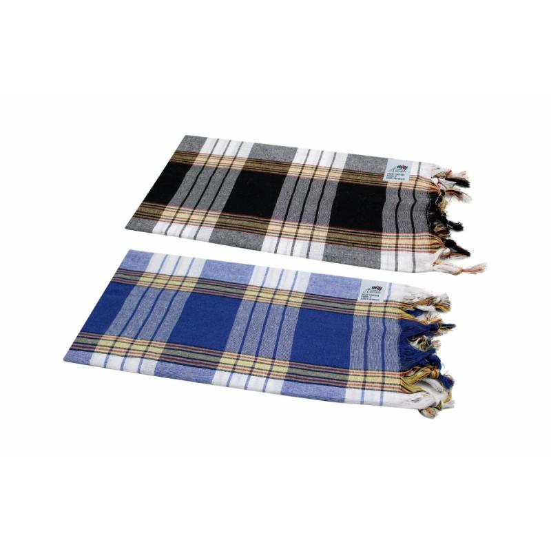 Hamamhandduk Classic - 1 Blå och 1 Svart