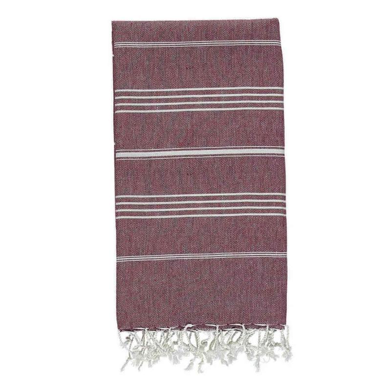 Turkisk Hamam Handduk De La Mer Burgundy Badlakan