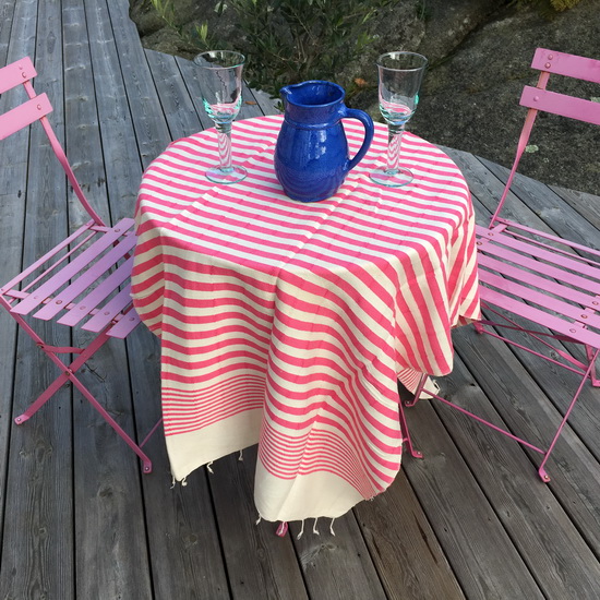 Peshtemal - Fouta - Turkish hammam towel 95x175 cm 100% cotton clour: Hot Pink OEKO-TEX certified