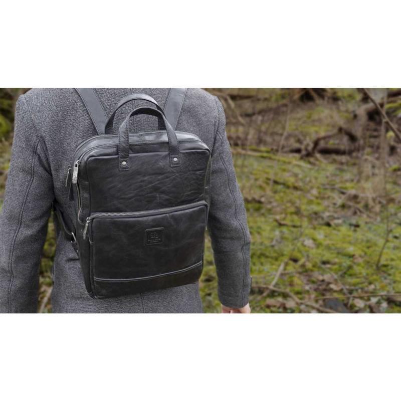 Leather Backpack 13 Black