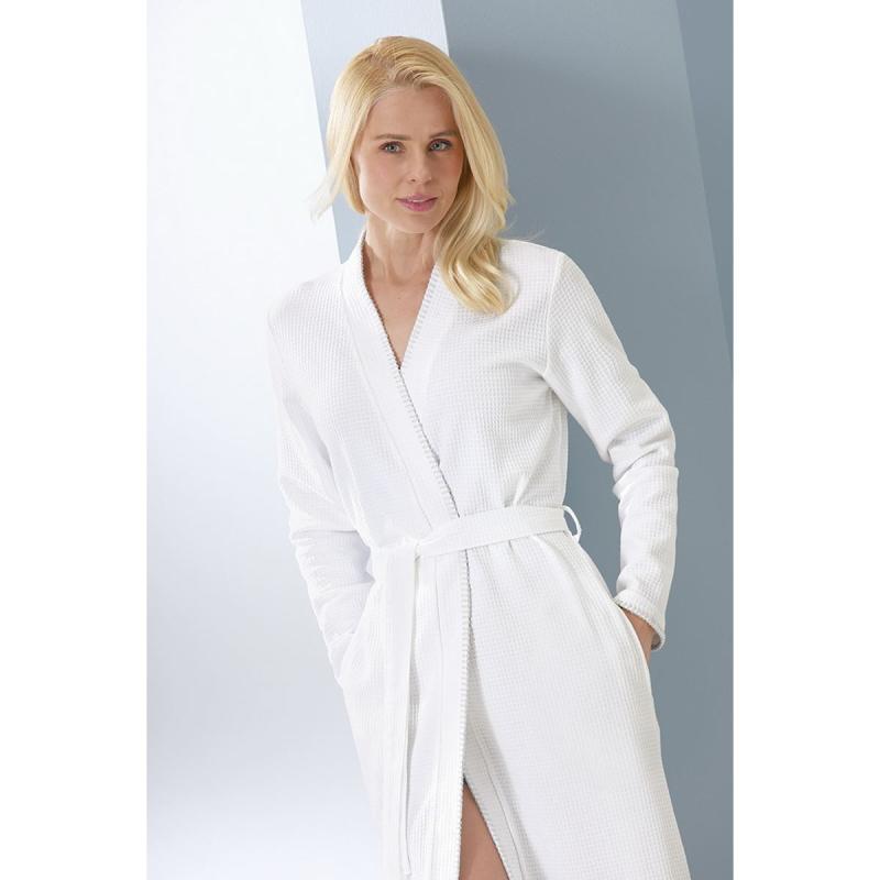 Waffle bathrob for women 812-67 white