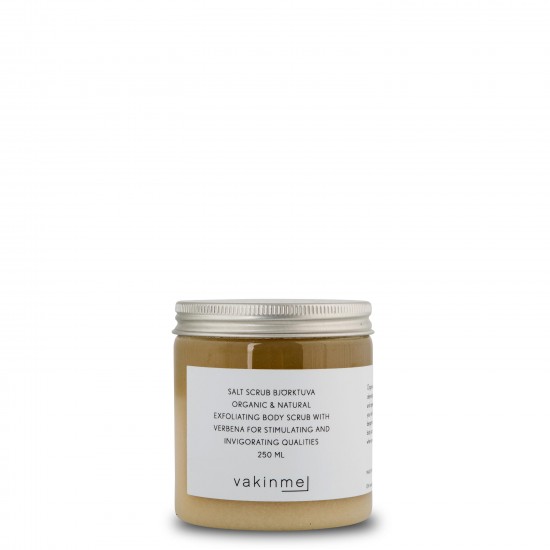 Salt Scrub Björktuva with a fresh scent of green lemon and bergamot