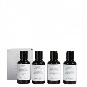 Vakinme - Perfect for your next trip. This kit includes small bottles with shampoo, conditioner, liquid soap and body lotion 4x60 ml.