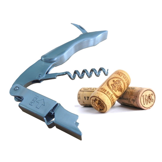 Two-Stage Wine Opener, Sommelier Corkscrew of Stainless Steel