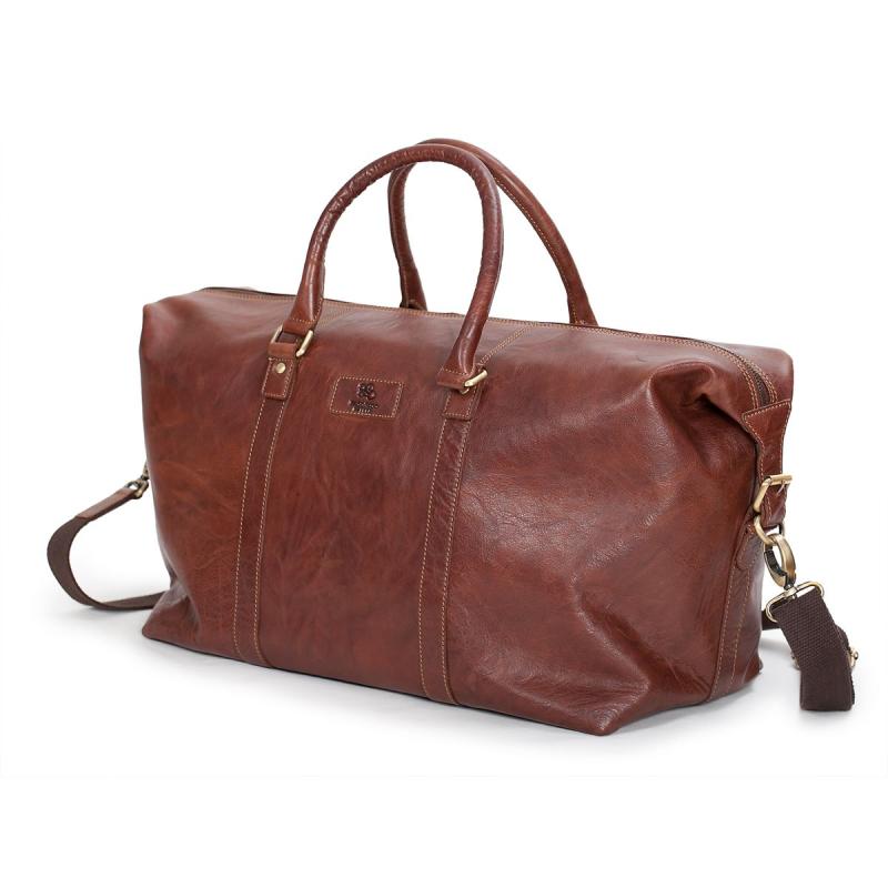 Leather Weekendbag Rica Brandy