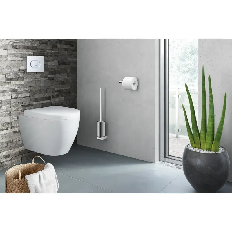 ZACK ATORE toilet brush, polished stainless steel