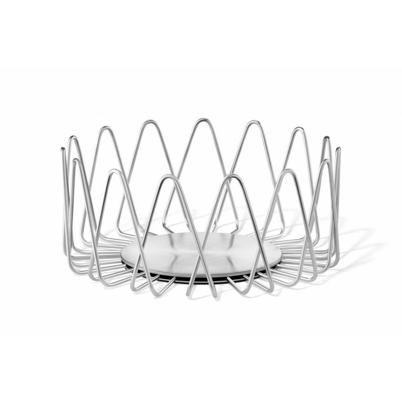 Zack BIVIO stainless steel design basket for fruit or bread Ø22 h 10,5 cm