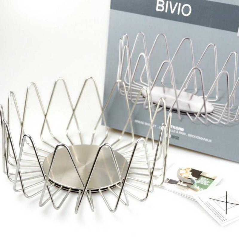 Zack BIVIO stainless steel design basket for fruit or bread Ø22 h 10,5 cm