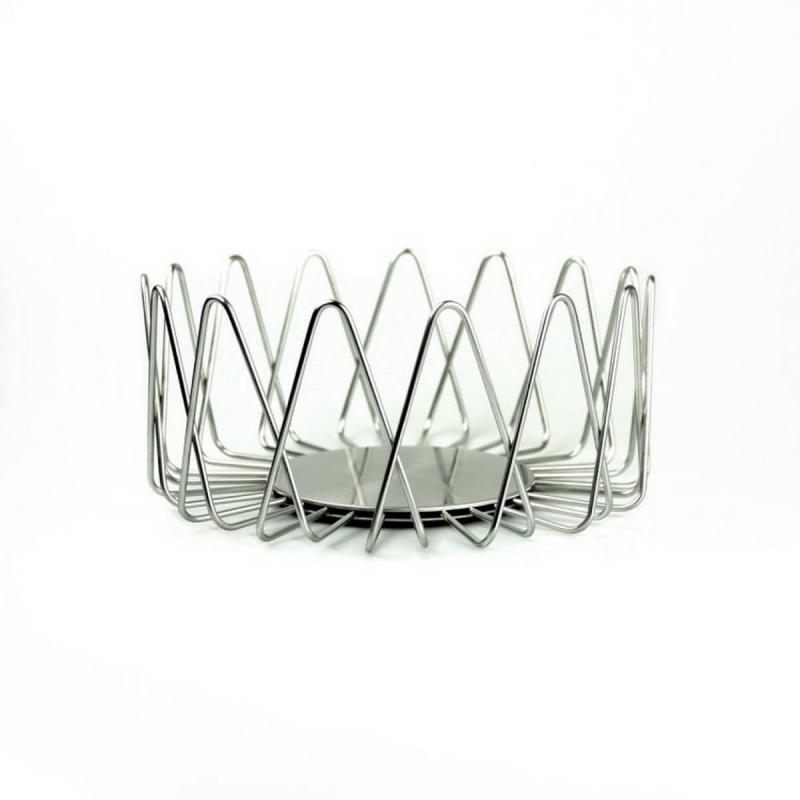 Zack BIVIO stainless steel design basket for fruit or bread Ø22 h 10,5 cm