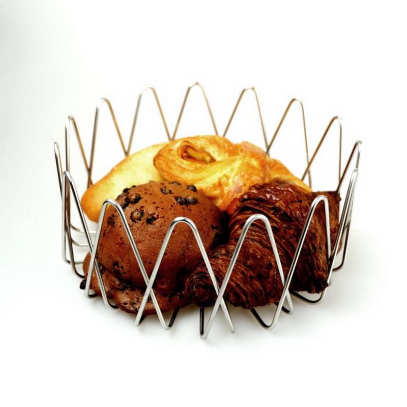 Zack BIVIO stainless steel design basket for fruit or bread Ø22 h 10,5 cm