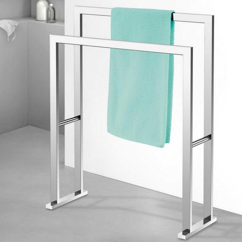 Zack Towel Stand LINEA of stainless steel polished finish