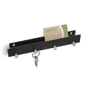 ZACK KANES key holder with shelf, black