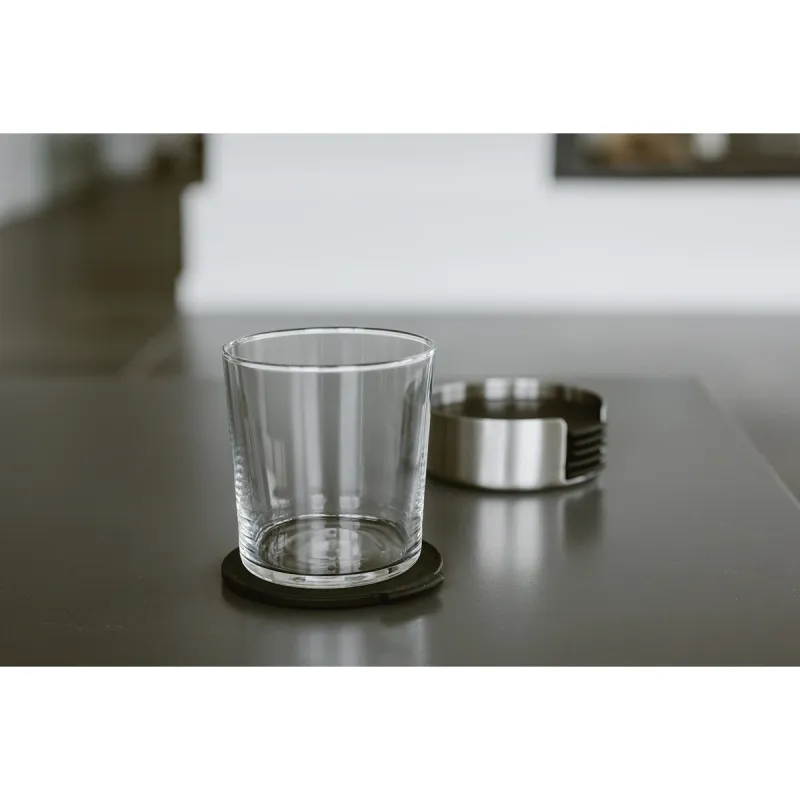 ZACK NORTA coasters with holder, set of 6