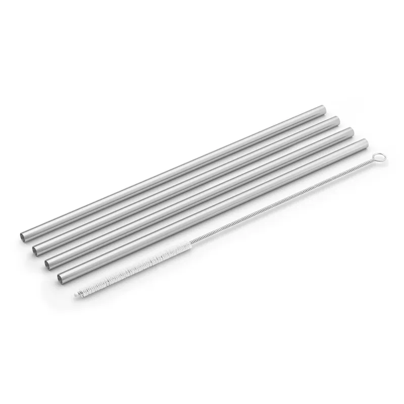 ZACK PICARA stainless steel straws, set of 4 with brush