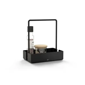 ZACK UMO table caddy and cutlery holder, black