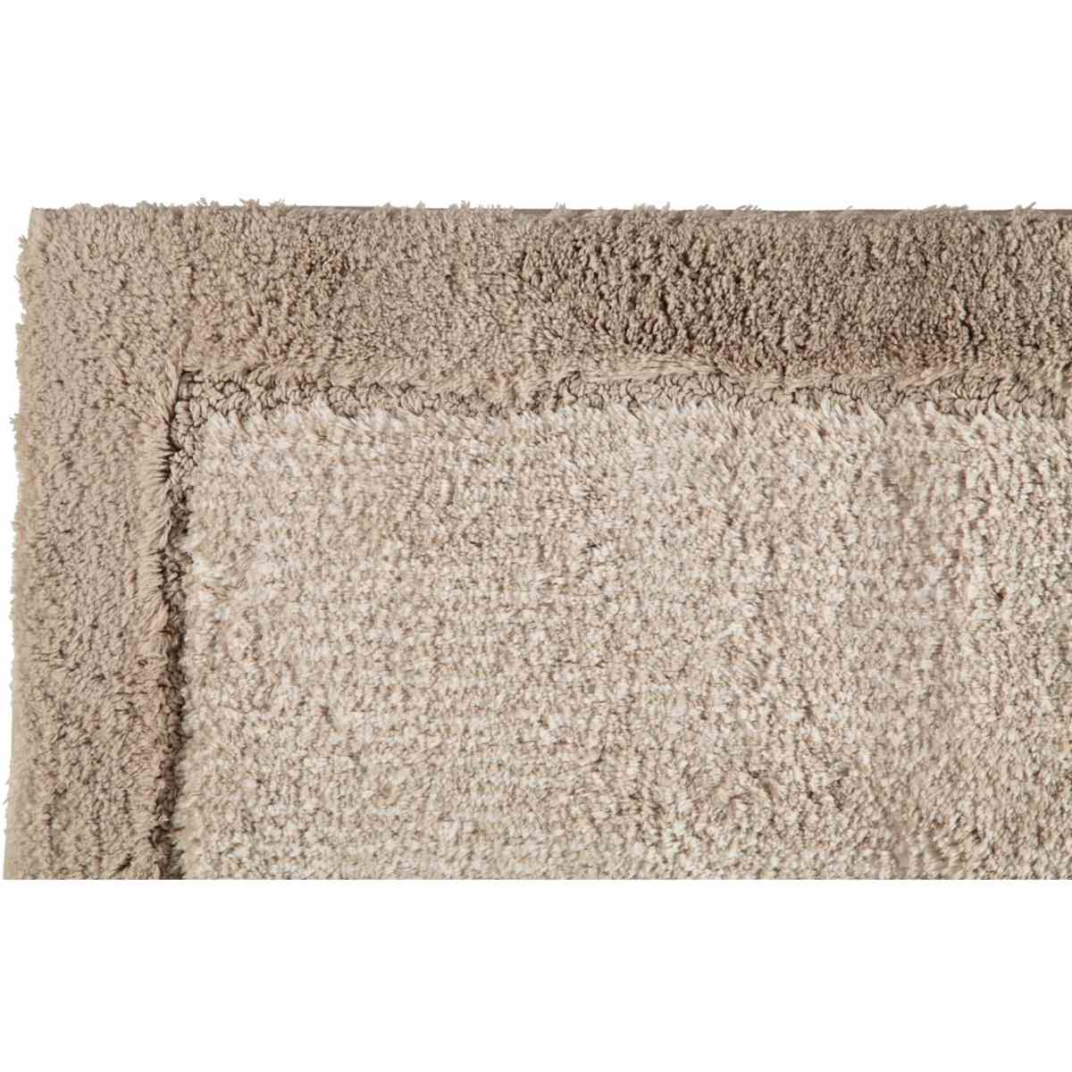 Cawo Two Tone Luxury Bath Mat Sand 33 in Mats and Rugs