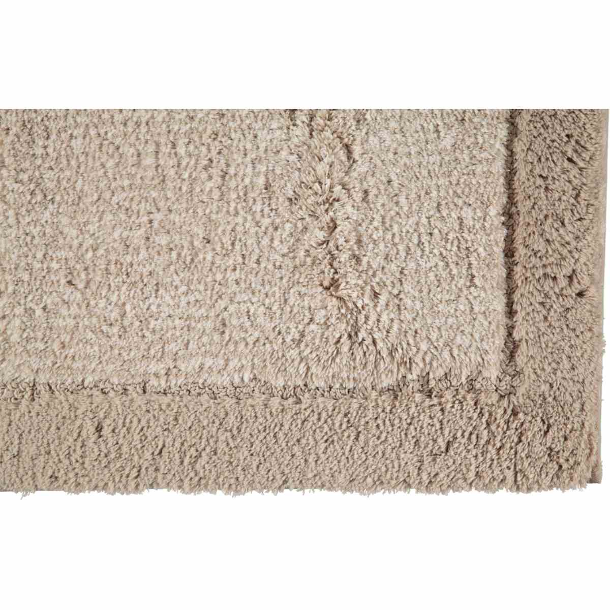 Cawo Two Tone Luxury Bath Mat Sand 33 in Mats and Rugs