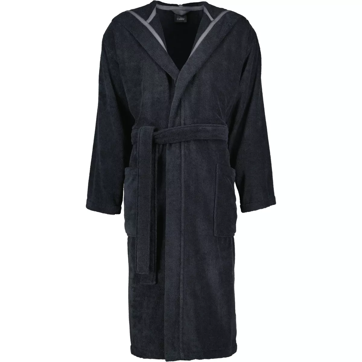 Cawo Black Hooded Robe 829 97 Men Casa Zeytin