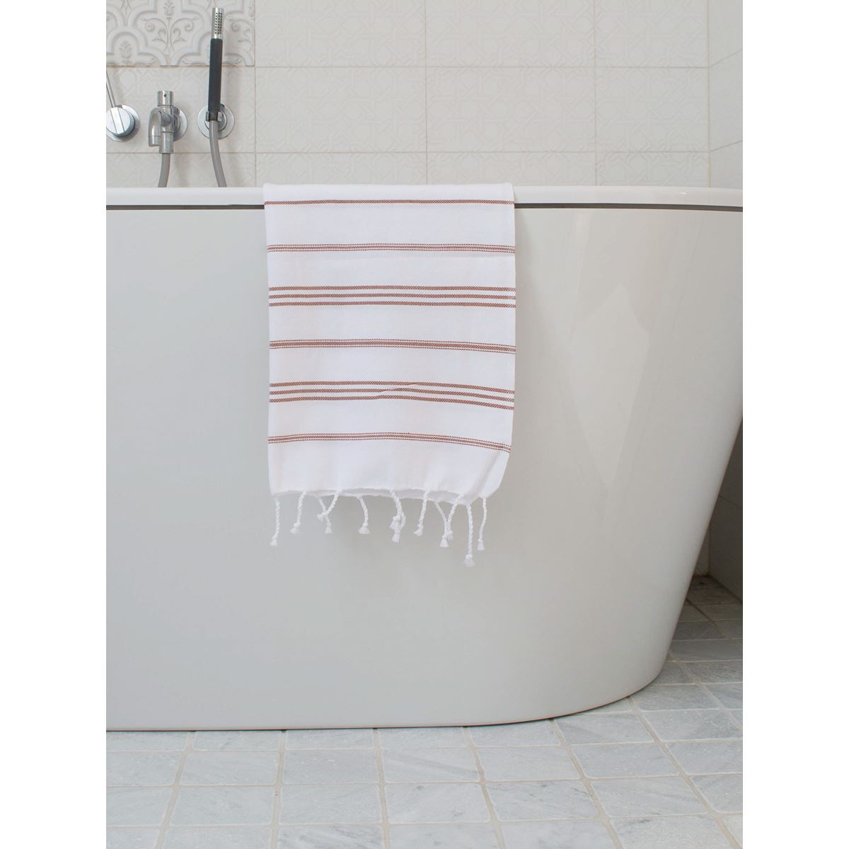 Brown and deals white bath towels