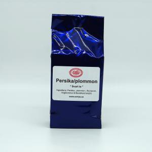 Persika/plommon Svart te: 100g