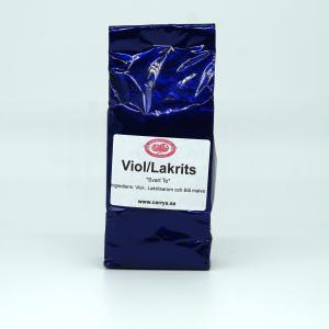Viol/lakrits Svart te: 100g