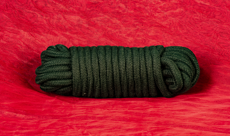 Bondage-köysi Musta Puuvilla