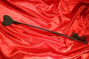 Horse whip with heart-shaped bellow