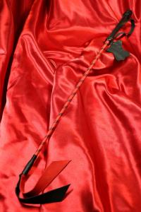 Horsewhip in nylon with two bellows