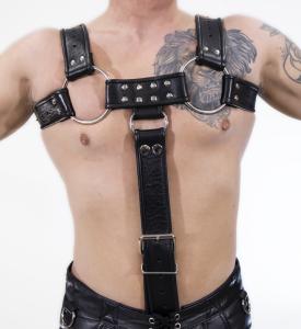 Chest Harness with Penis Strap Yellow L