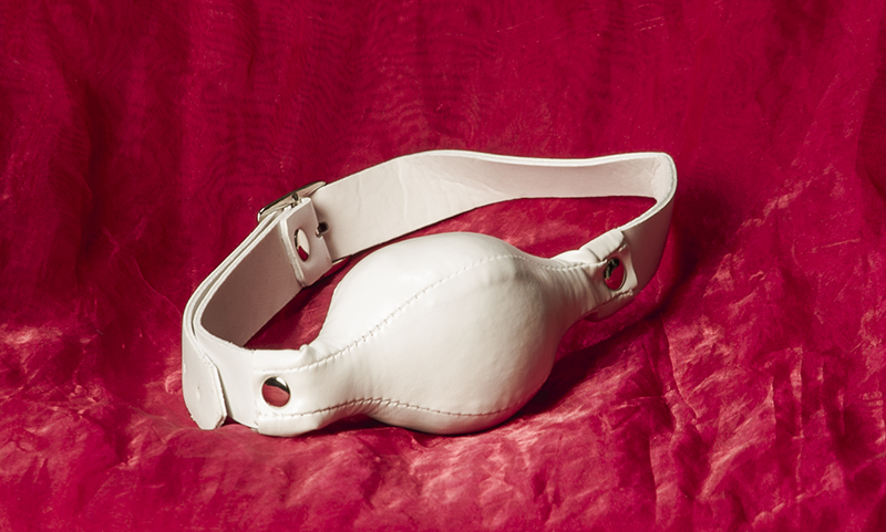 White PU Leather Ball Gag