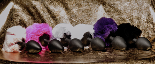 Bunny Tail, Silicone Plug (different colors), White