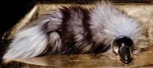 Fox Tail Black/White, Ruber Plug