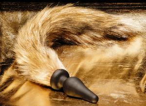Fox Tail Yellow/Brown, Silicone Plug