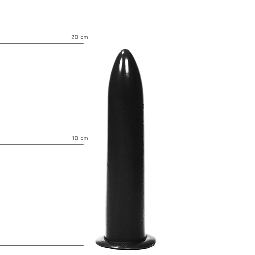 Dildo ganz schwarz 20 cm