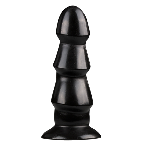 Dildo All Black 17 cm (ribbed)
