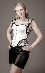 Satiiniverkko valkoinen&musta 28" OB