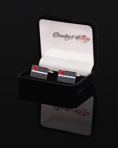 Cufflinks Leather Flag