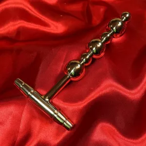 3B3S Ball Dildo kiiltävää terästä, useita erikokoisia palloja monipuoliseen ja voimakkaaseen stimulointiin; elegantti, sulava ja täydellinen.