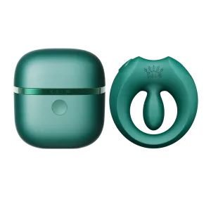 Vihreä APIS-värisevä penisrengas ja tyylikäs kotelo – ZALOn eksklusiivinen design Chambers of Lovelta.