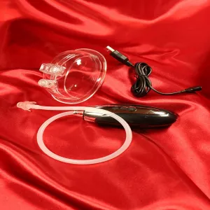 Bad Kittyn automaattinen vagina-pumppu, USB-ladattava, ergonominen muotoilu, pehmeä imukuppi ja joustava letku miellyttävään stimulointiin.