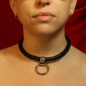 BDSM Geflochtenes Lederhalsband